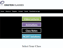 Tablet Screenshot of einsteinclasses.com